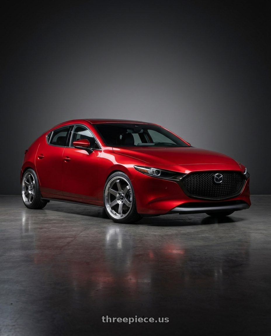 2025 Mazda 3 with MST Wheels MT01 5x114.3 18x8.5 +35 Gunmetal W/machined Lip wheels