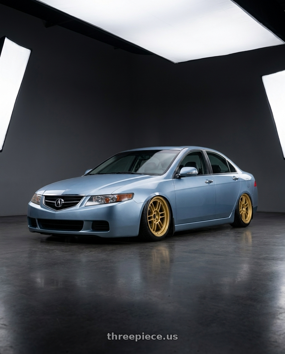2005 Acura Tsx with Enkei RPF1 5x114.3 18x8.5+40 Gold wheels