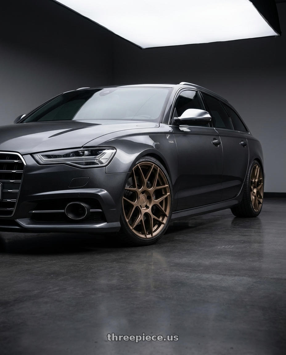 2016 Audi S6 C7 with Aodhan AFF2 5x112 20x10.5+35 Matte Bronze wheels