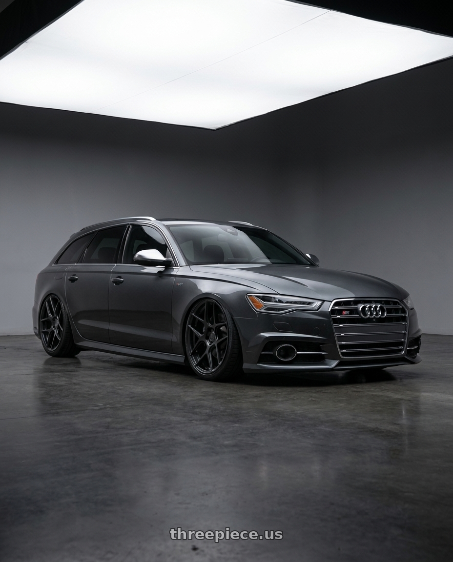 2016 Audi S6 C7 with Aodhan AFF2 5x112 20x10.5+35 Matte Black wheels