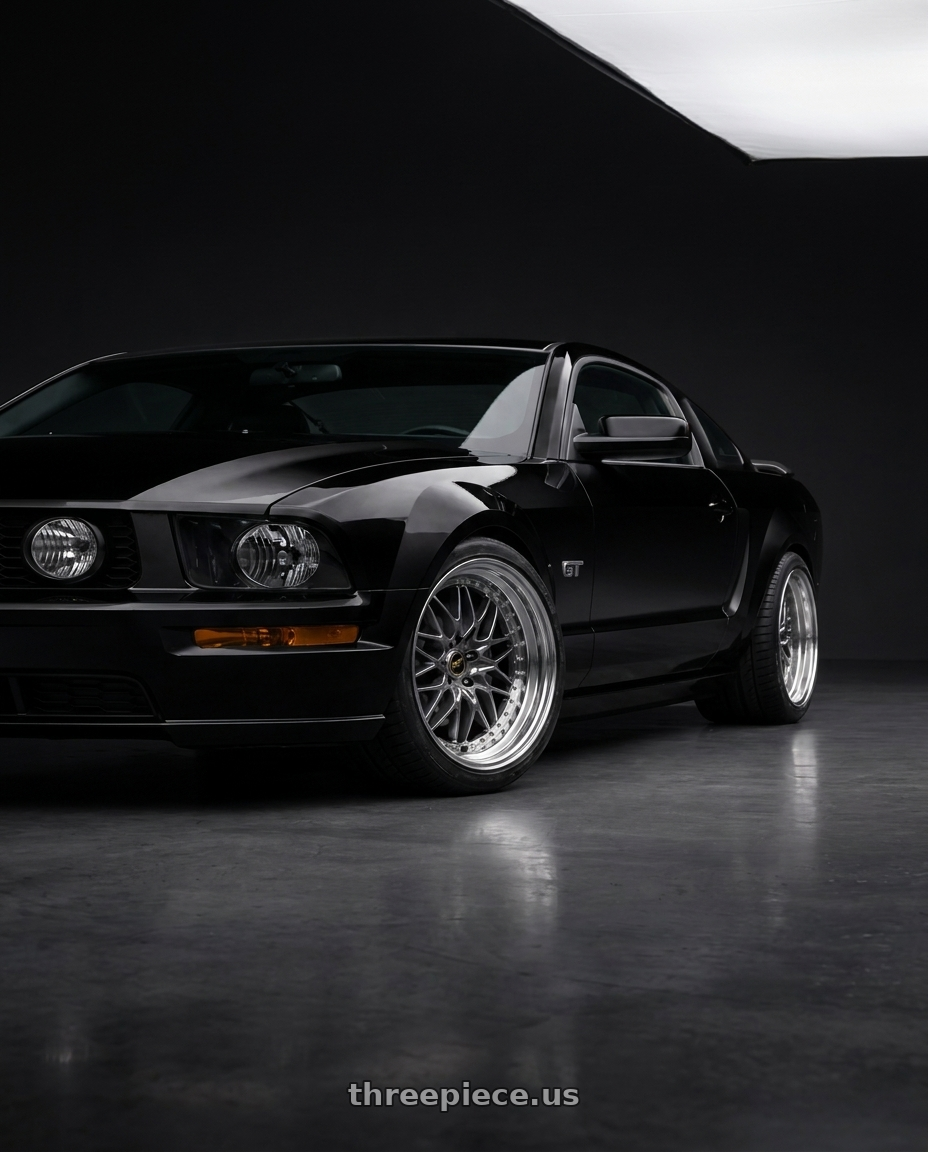 2005 mustang gt with Work Emitz Chrome 5x114.3 19x9.0 +45 wheels