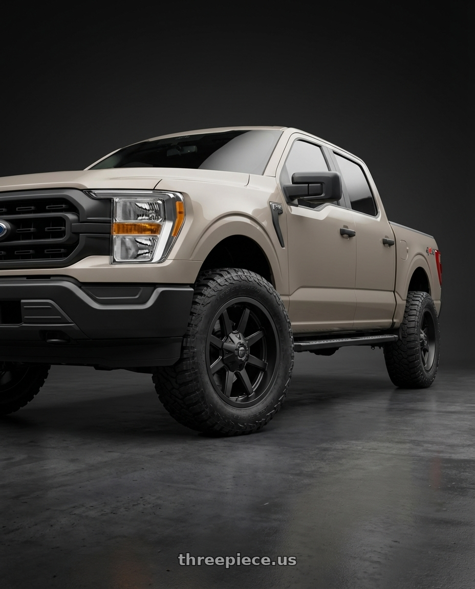 2013 Ford F-150 with Fuel 1PC D436 MAVERICK 6X135/6X139.7 20X10 -24 SATIN BLACK wheels
