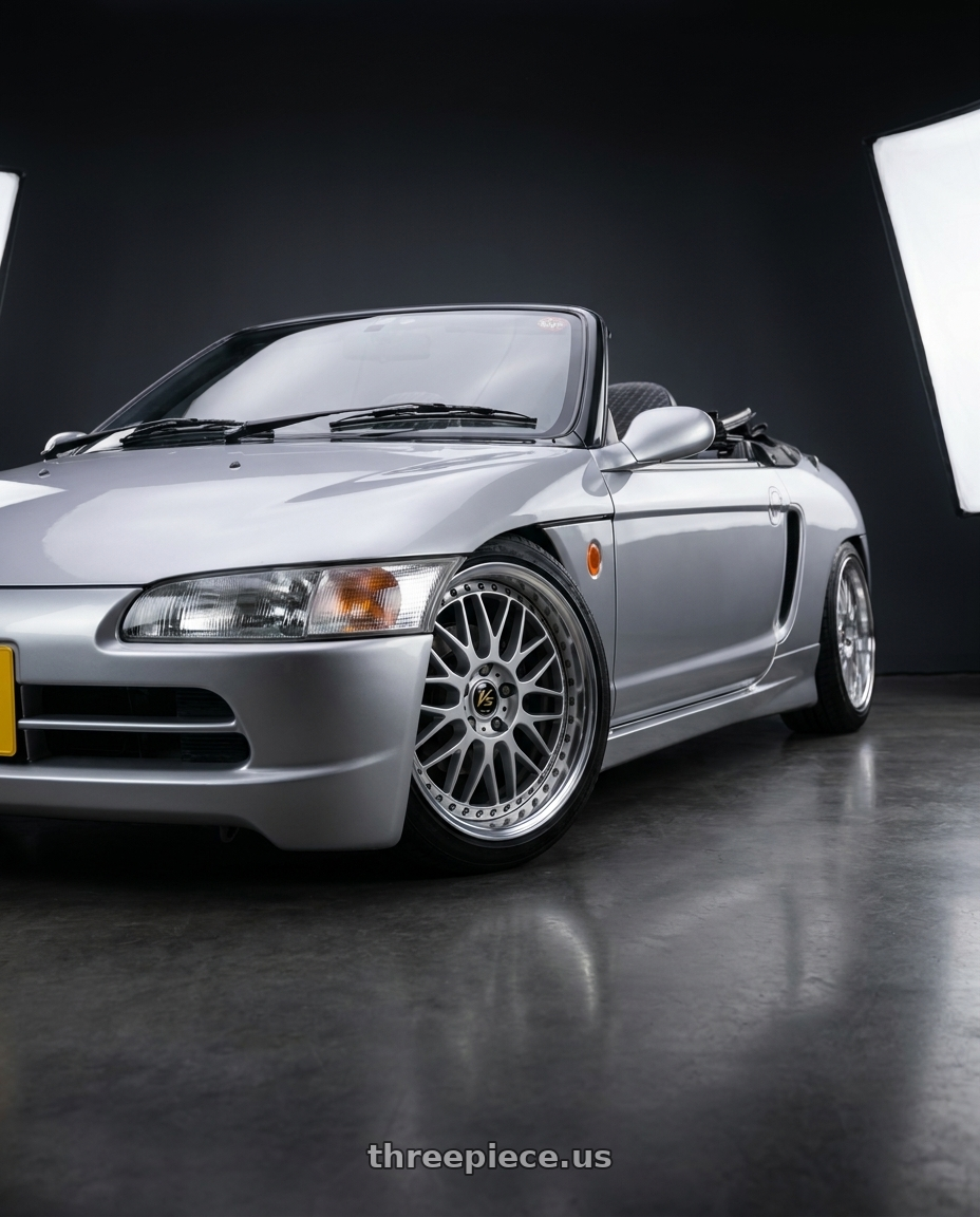 2001 Honda Beat PP1 with Work Vs-Xx 5x100 18x8.5+32 A Disk Light Grey Silver wheels