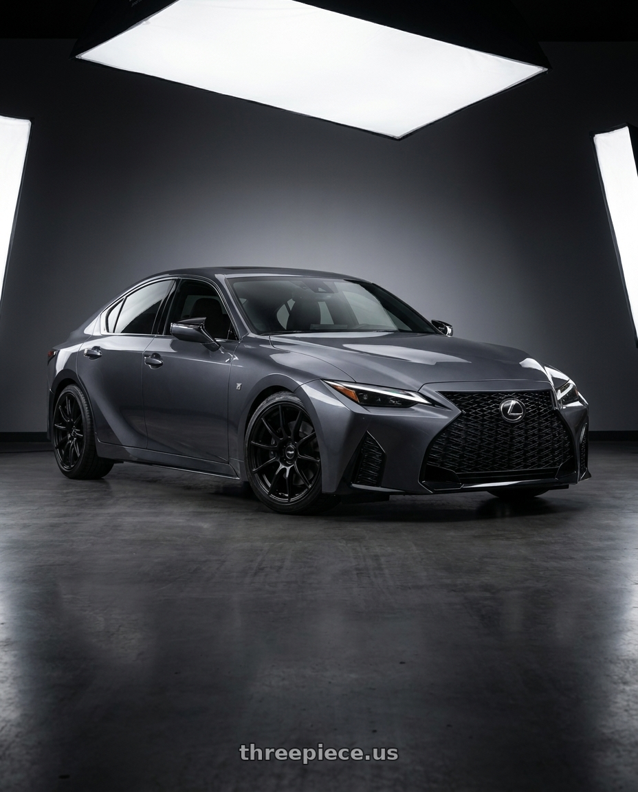 2021 Lexus IS350 F Sport with Enkei TS9 5x114.3 18x8+45 Black wheels