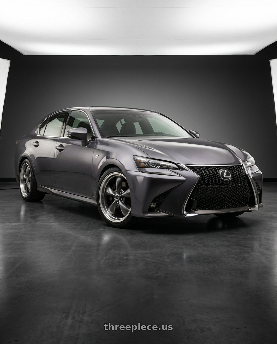 2017 Lexus Gs300 F Sport with American Racing AR105 TORQ THRUST M 5X127 18X8 0 ANTHRACITE W/ MACHINED LIP wheels