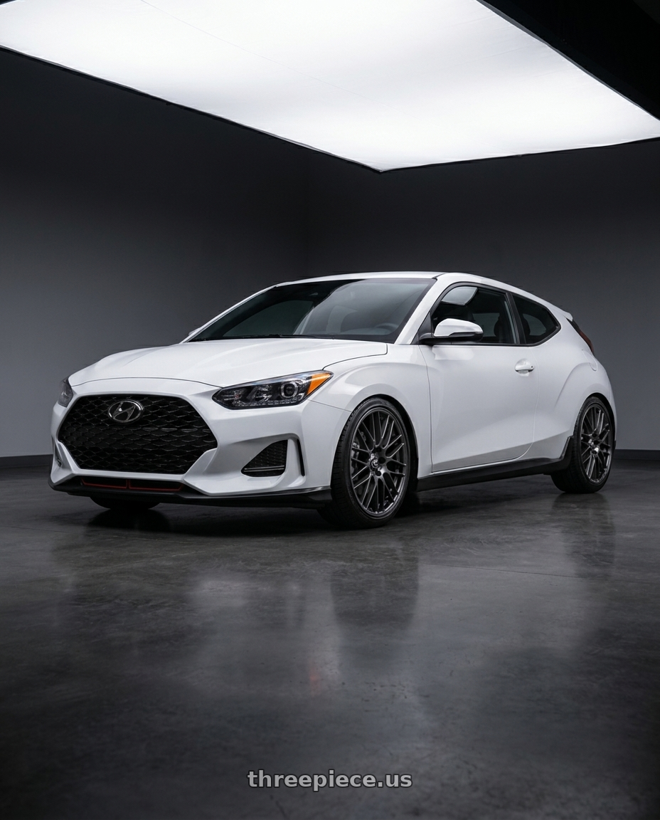 2019 Hyundai Veloster with Enkei EKM3 5x114.3 18x8+40 Gunmetal wheels