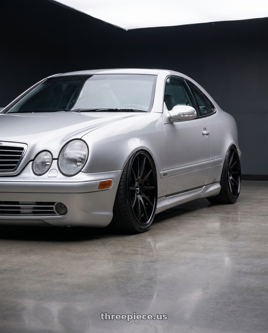 1999 Mercedes CLK320 with EXECUTOR CV01 5X112 20X10.5+47 HP Disk Flat Black wheels