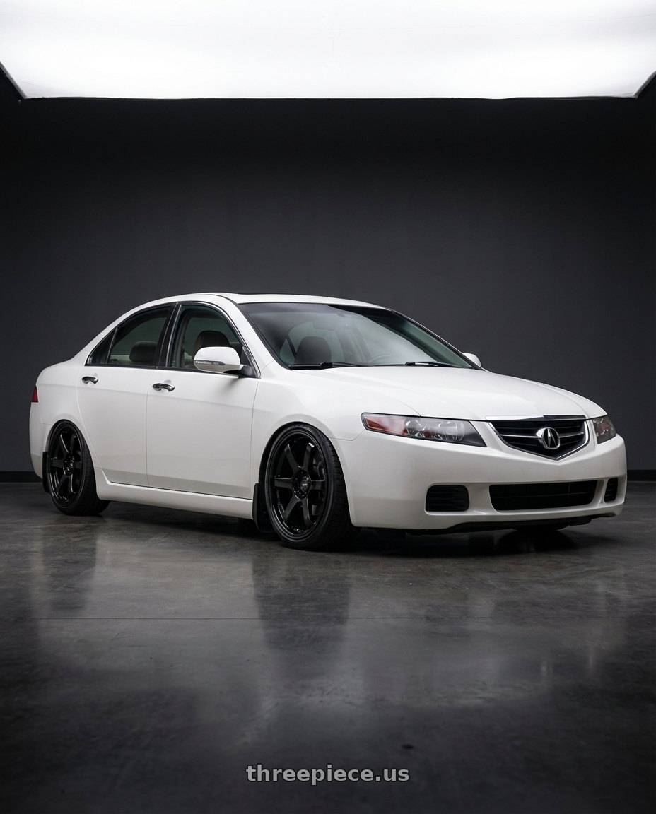 2006 Acura tsx with Enkei Vanquish 5x114.3 17x8+40 Gloss Black wheels