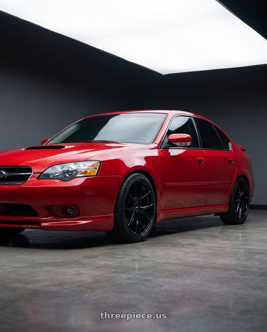 2005 subaru legacy with Enkei TSR-X 5x100 18x8.5+45 Gloss Black wheels
