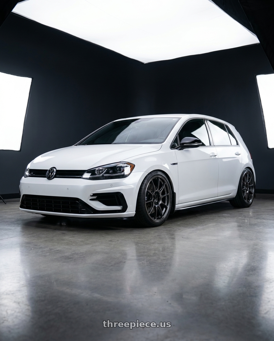 2019 Volkswagen Golf R 7 with WedsSport TC105X Forged 5x112 18x8.5+43 Face 1 / EJ-TI wheels