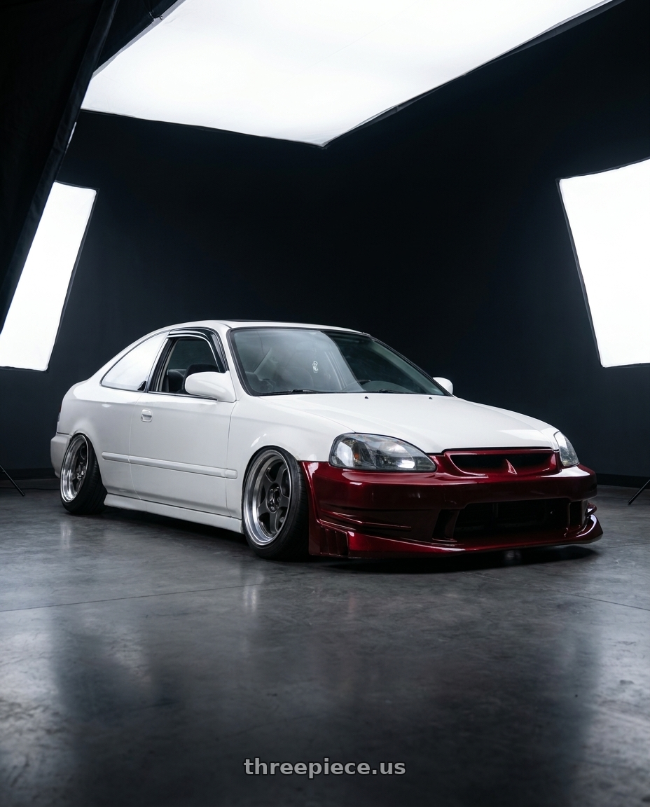 2000 honda civc with Work Meister Cr01 4x100 15x10+-44 O Disk Matte Gunmetal wheels