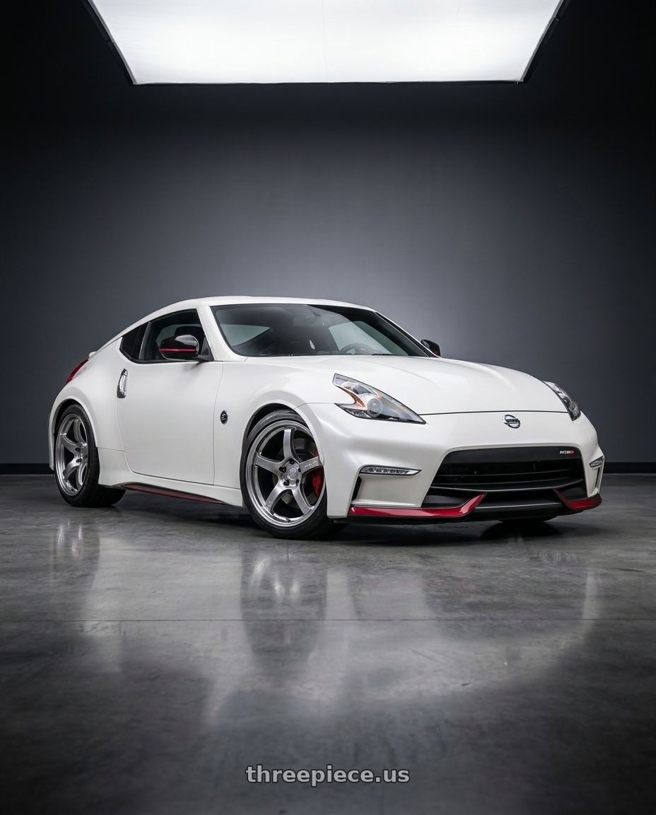 2017 Nissan 370z nismo with Gram Lights 57CR 5x114.3 19x9.5 +25 GRACE SILVER wheels