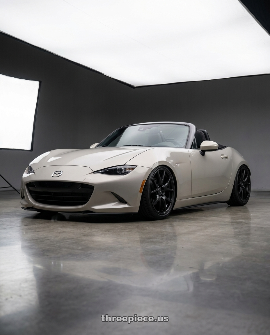 2021 Mazda MX-5 Miata ND with Ssr Gtv03 5x114.3 17x7+42  FLAT BLACK wheels