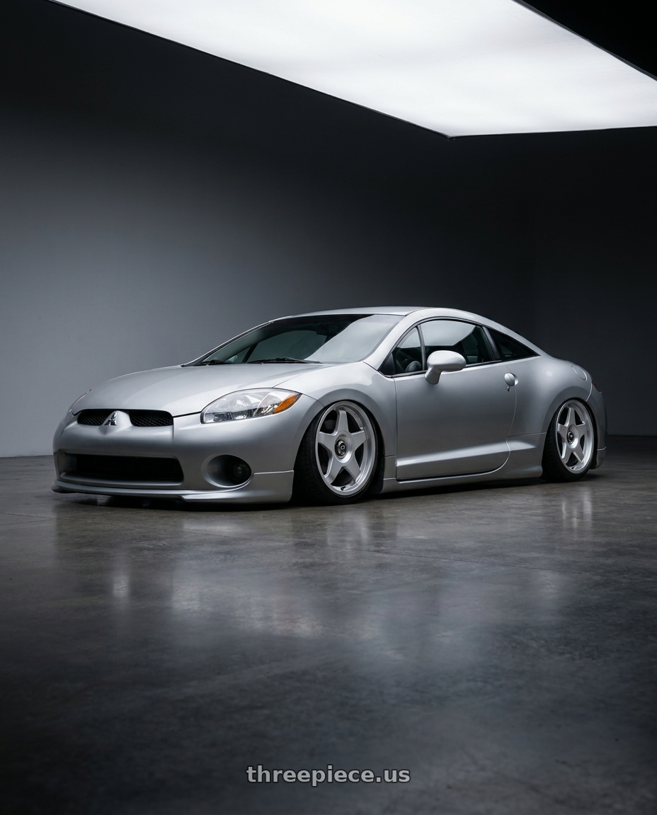 2010 Mitsubishi Eclipse with fifteen52 CHICANE 5x114.3 / 5x100 18x8.5 +35 SPEED SILVER (GLOSS SILVER) wheels