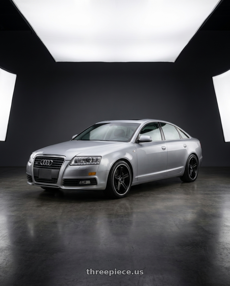 2010 Audi A6 with Motegi MR122 4X100/4X114.3 18X9 +45 SATIN BLACK W/ MACHINED STRIPE wheels