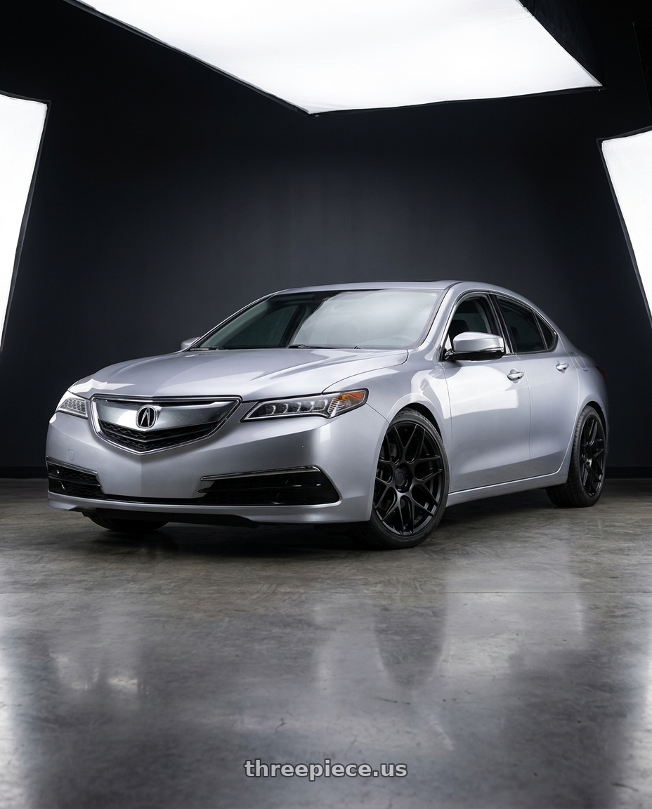 2019 Acura TLX with Aodhan AFF2 5x114.3 19x8.5+35 Matte Black wheels