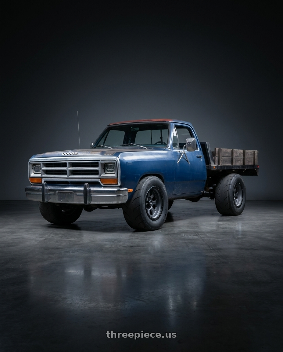 1986 Dodge w250 with Dirty Life Ironman 9300 6x135 20x9+0 Matte Gunmetal/Black Beadlock wheels