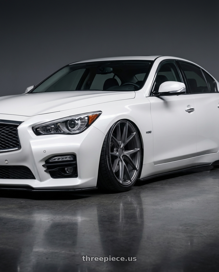2020 Infiniti Q50 with Niche 1PC M116 MISANO 5X114.3 20X9 +25 MATTE GUN METAL wheels