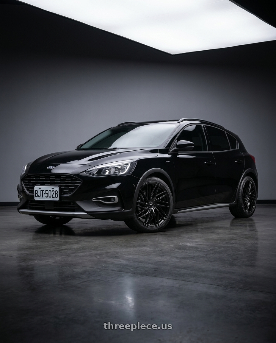 2021 Ford Focus active with Motiv 429B Align 5x114.3/5X120 17x7.5 +40 Gloss Black wheels