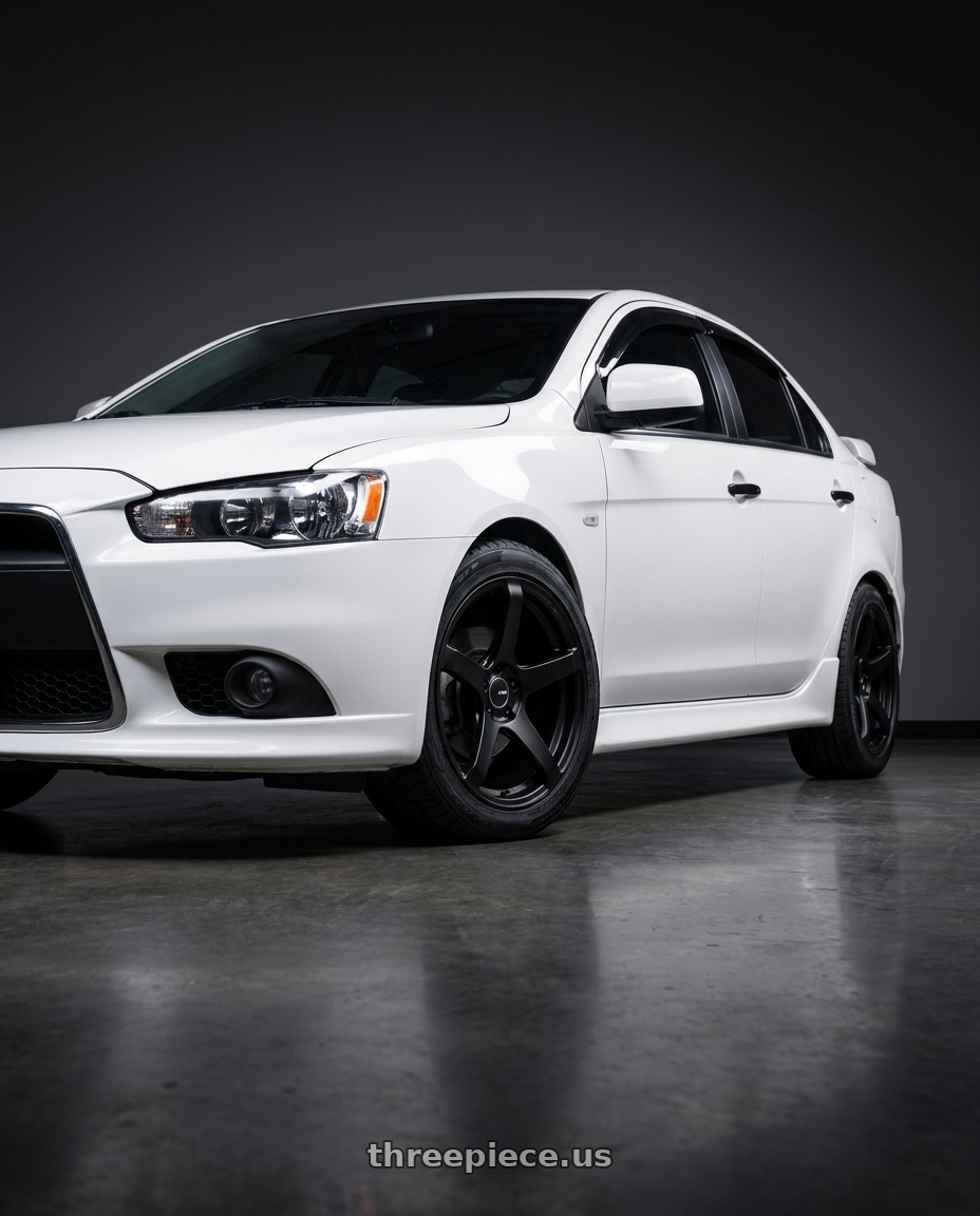 2012 Mitsubishi fortis io with Enkei Kojin 5x114.3 17x8+40 Matte Black wheels