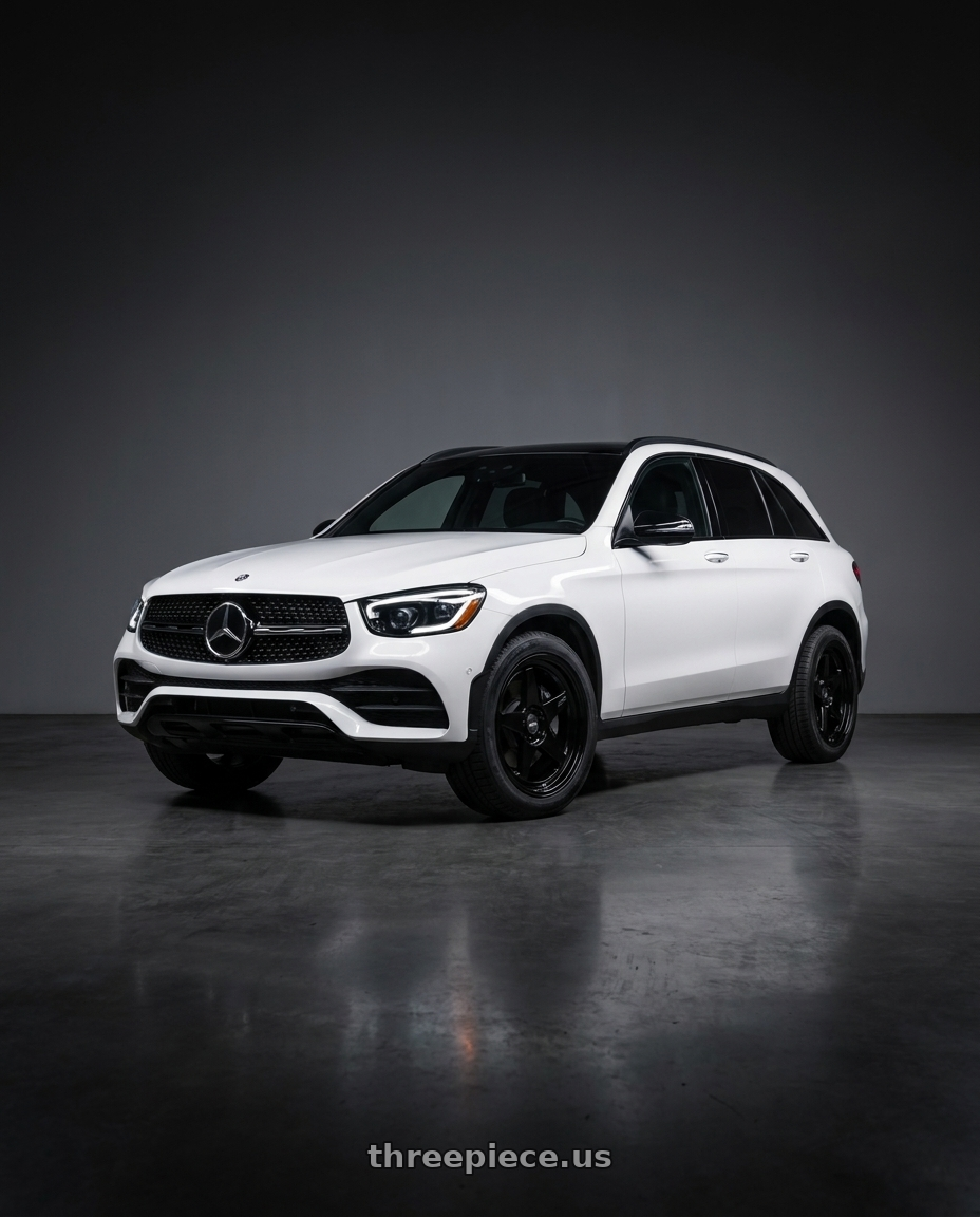 2022 Mercedes GLC300 with ESR Wheels CR SERIES CR5 5x100 18x8.5 +30 Gloss Black wheels