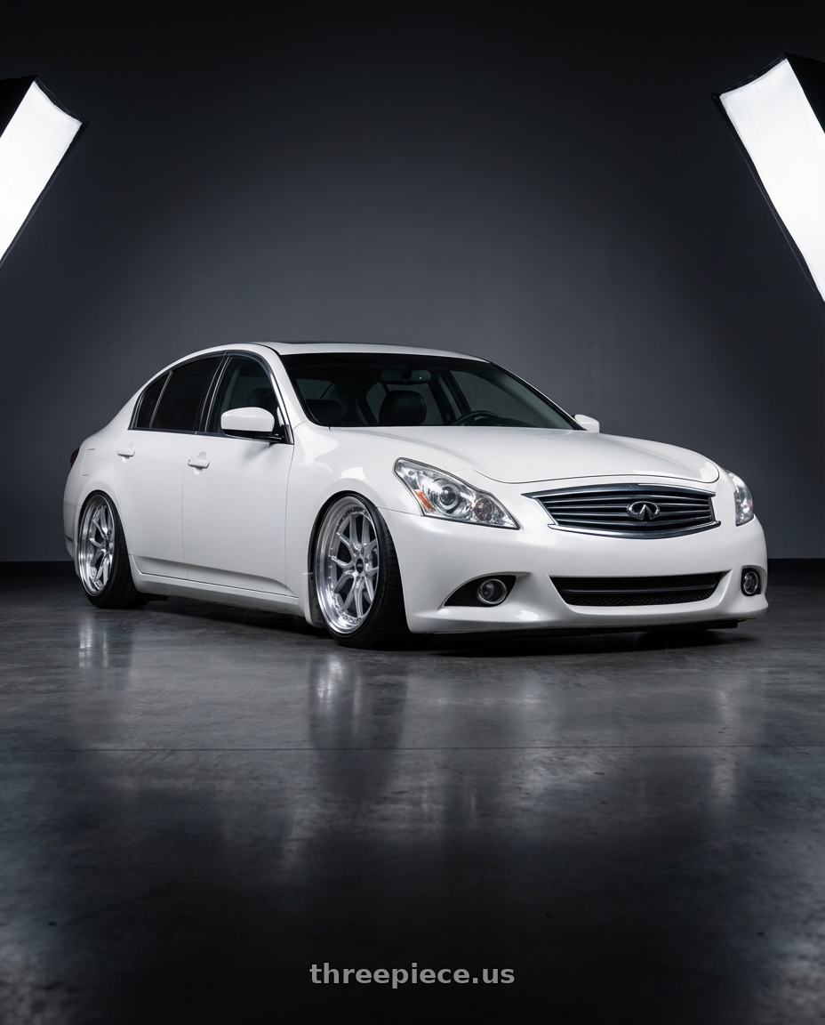 2012 Infiniti G37 with ESR Wheels CS SERIES CS2 5x114.3 19x8.5 +30 Hyper Silver wheels