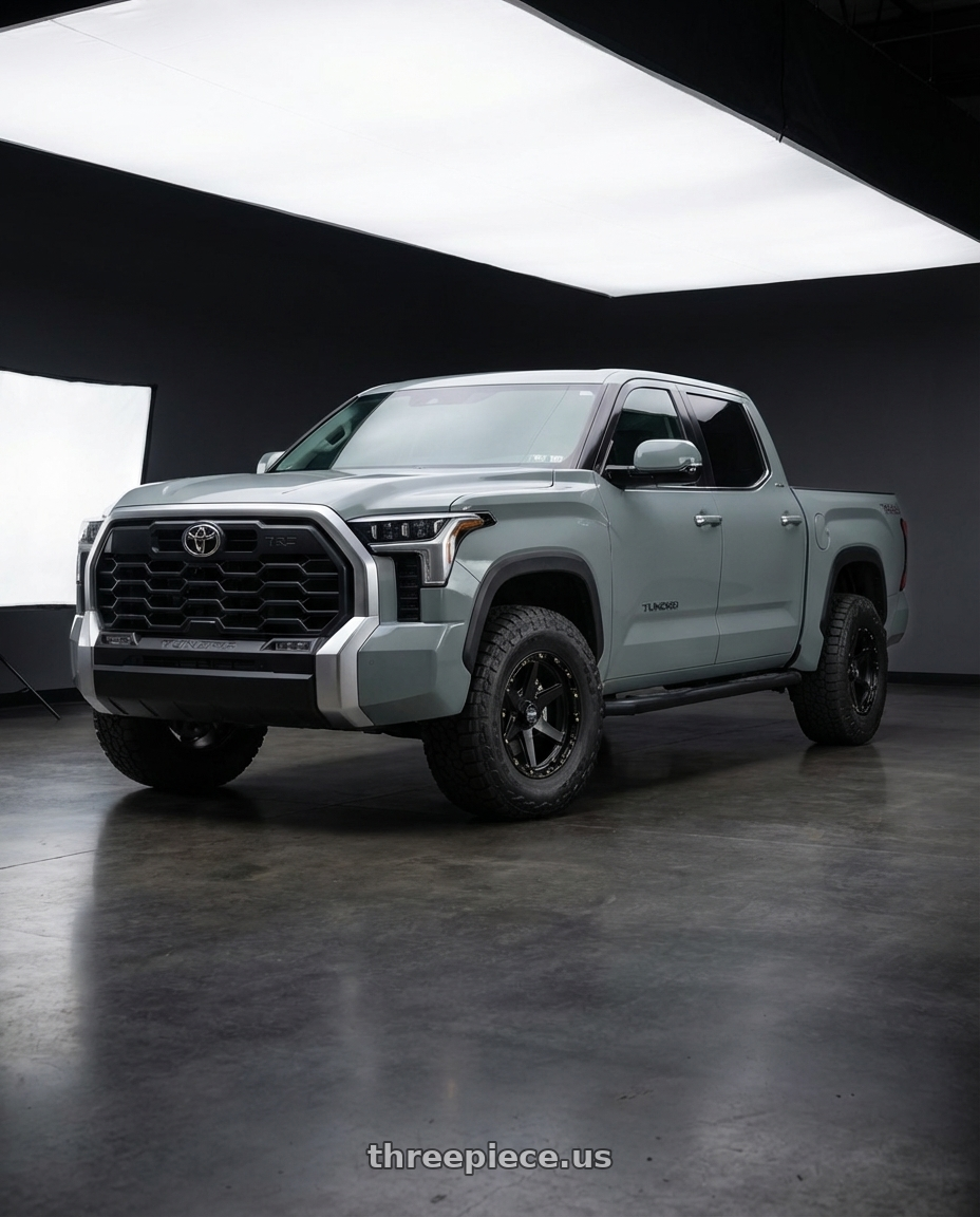 2018 Toyota Tundra with KMC KM101 TEMPO 5X150 20X9 +18 SATIN BLACK wheels