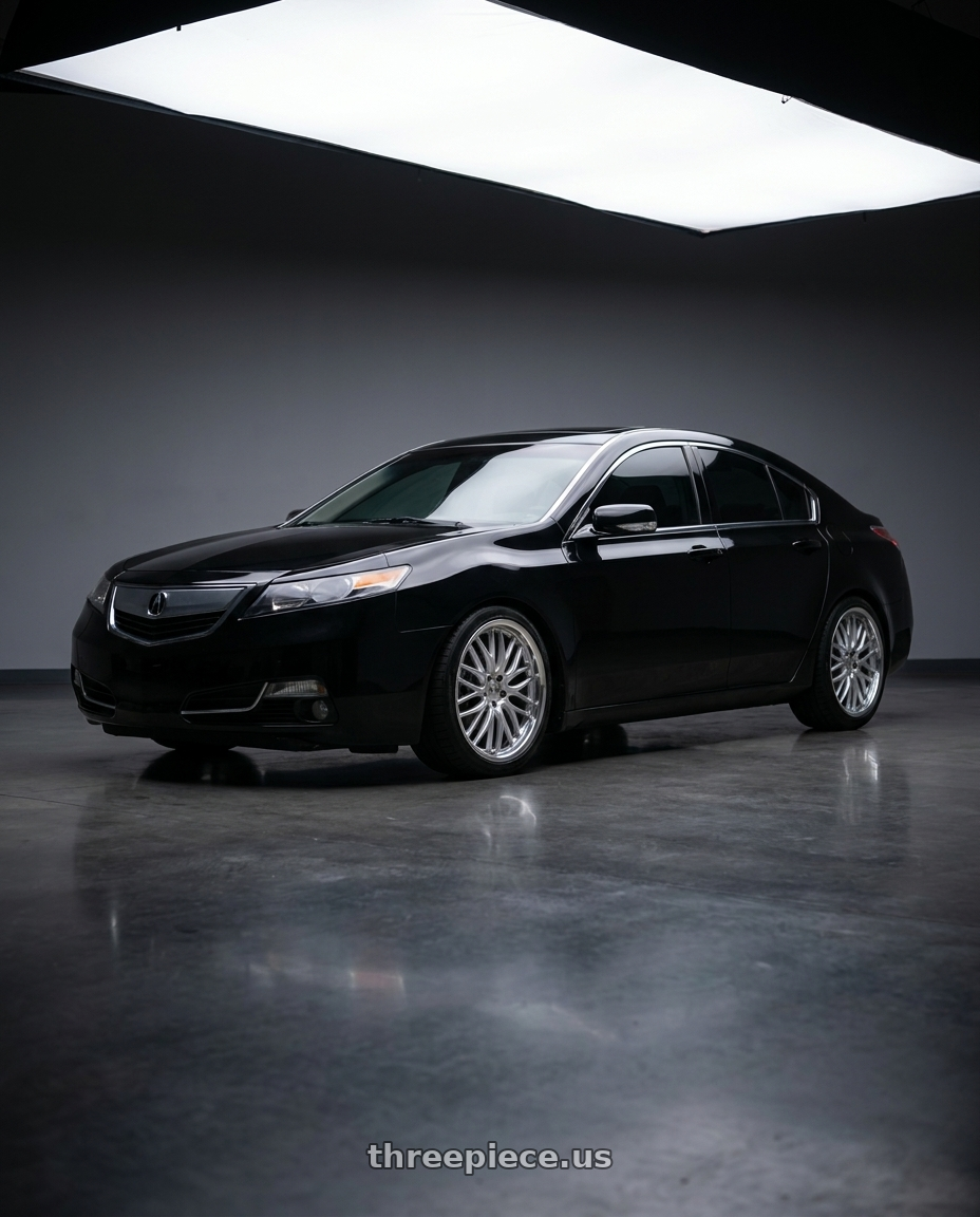 2012 Acura TL with V�xx Masi 5x120 19x8.5+35 Silver Mirror Mach Lip wheels