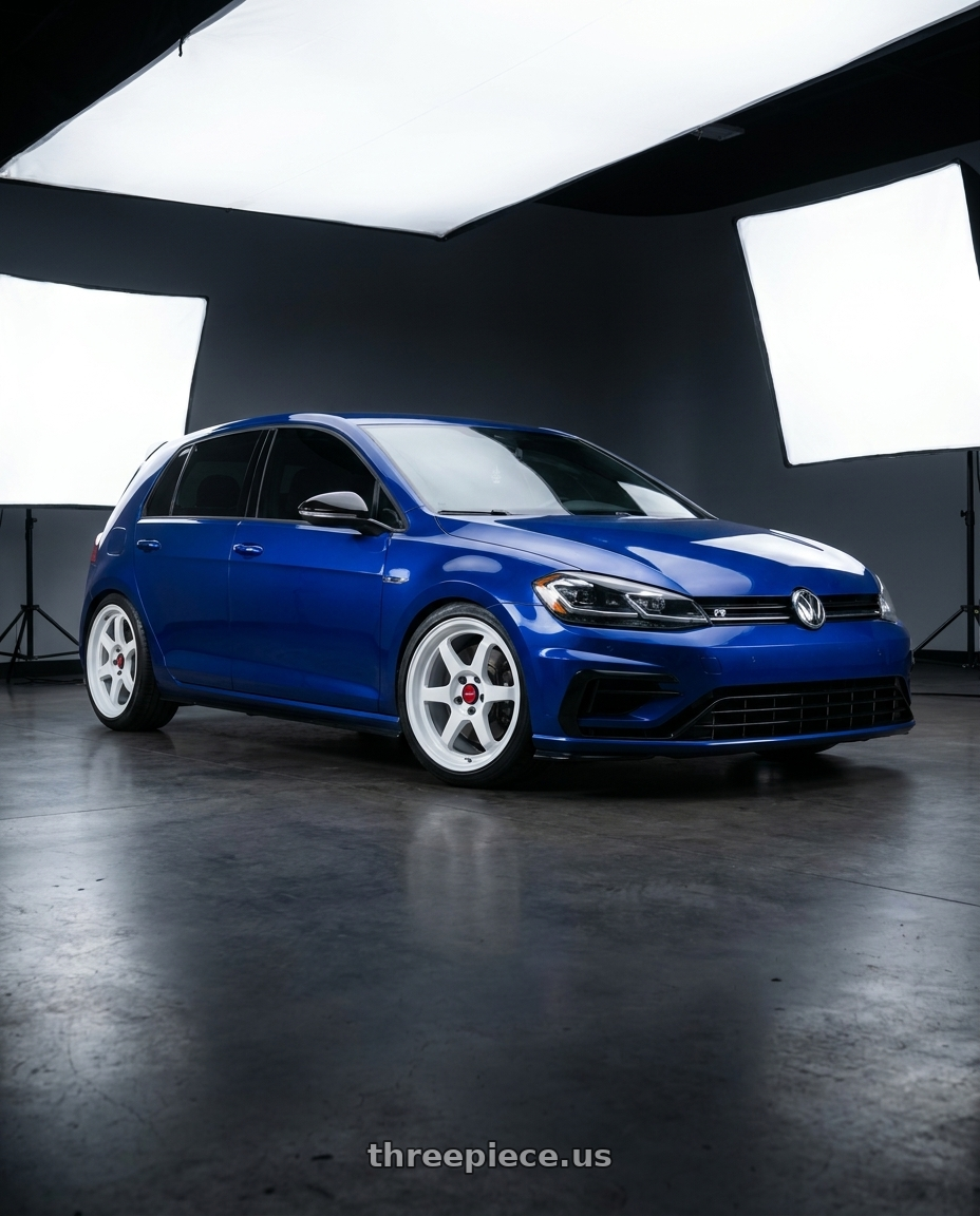 2018 Volkswagen golf r with Aodhan AH08 5x114.3 18x8.5+35 Gloss White wheels
