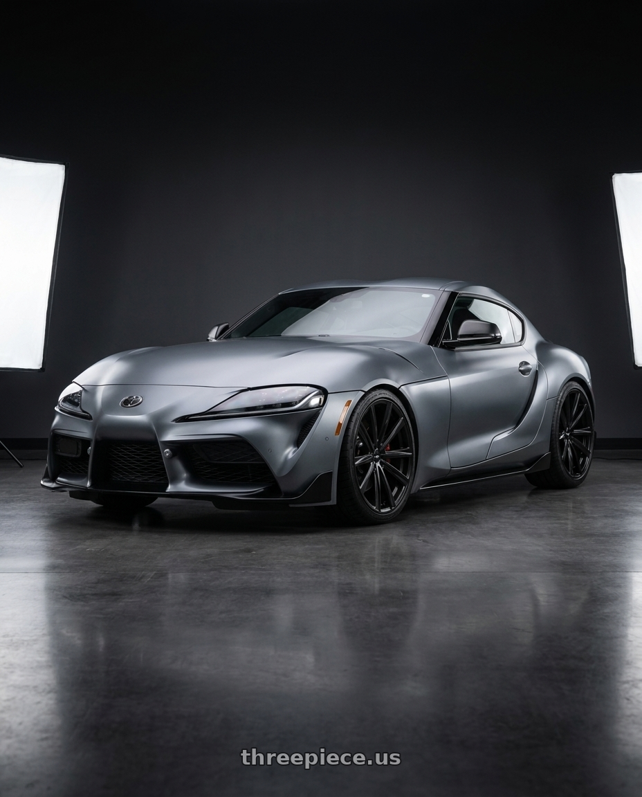 2021 Toyota GR Supra with Vision Street-Designs 471 Splinter 5x112 20x9+25 Satin Black wheels