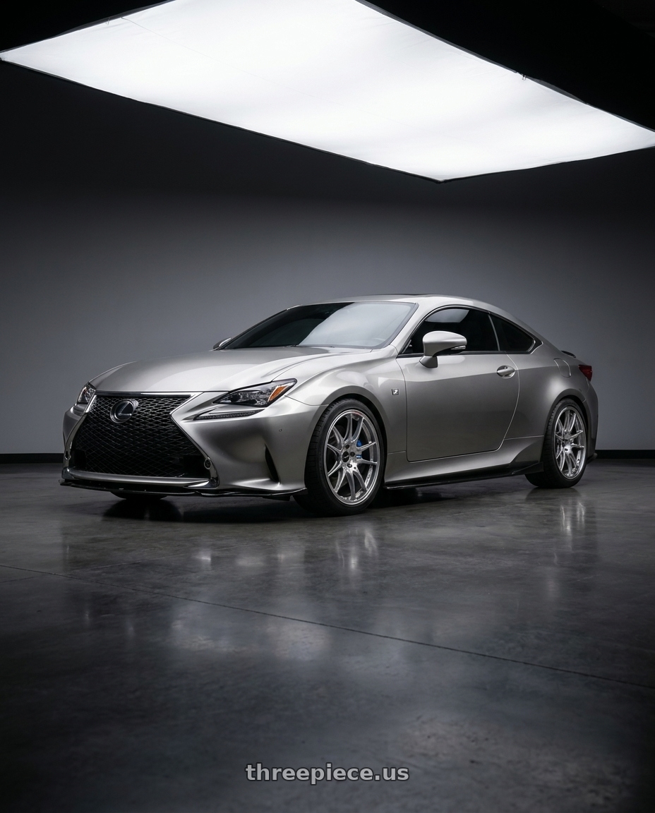 2016 Lexus RC 350 F Sport with Enkei GTC02 5x120 19x9+30 Hyper Silver wheels