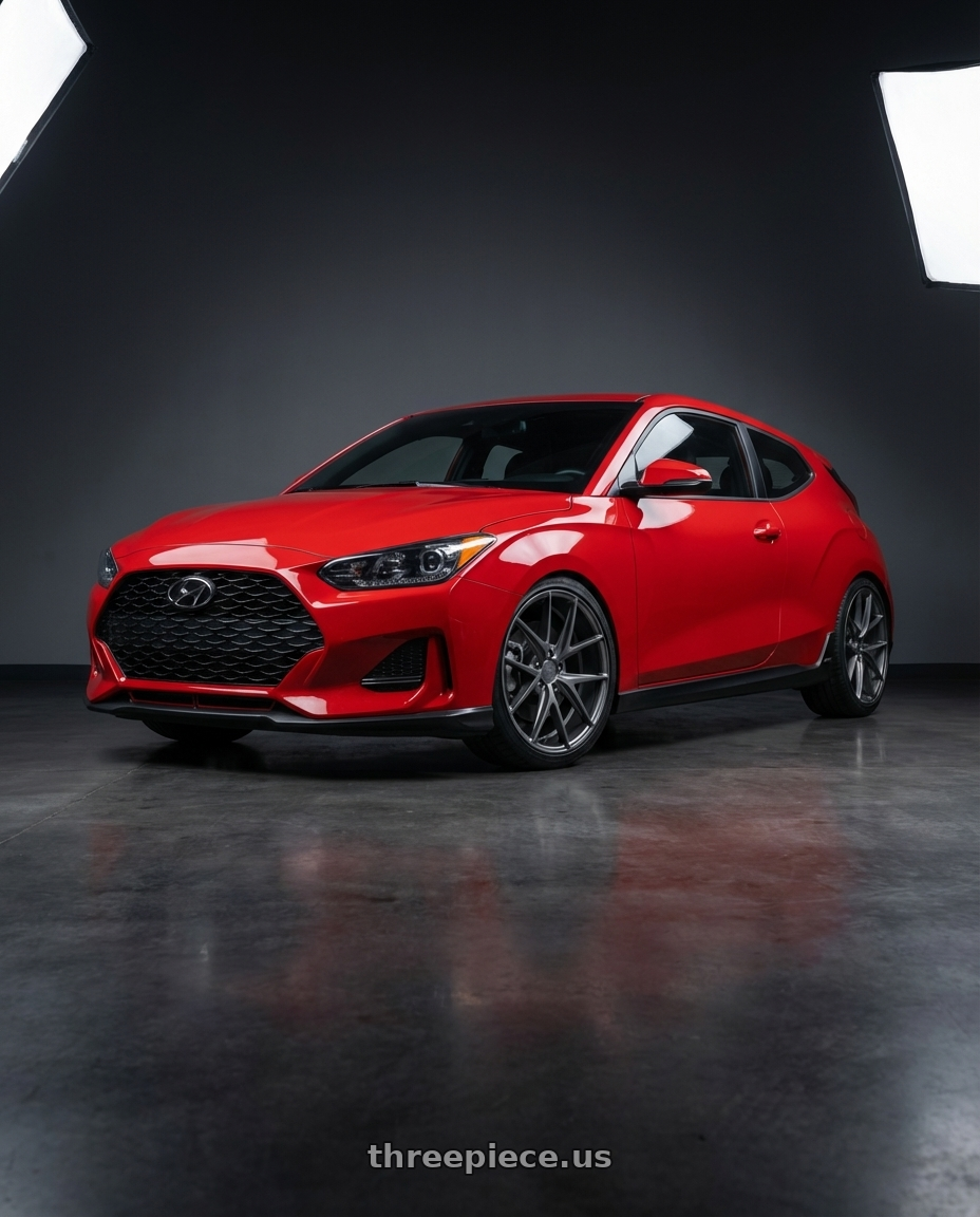 2022 Hyundai Veloster N with Niche 1PC M116 MISANO 5X114.3 19X9.5 +35 MATTE GUN METAL wheels