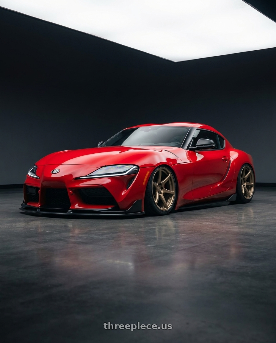 2023 Toyota GR Supra with Kansei K11B Tandem 5X112 19x10.5 22 Bronze wheels