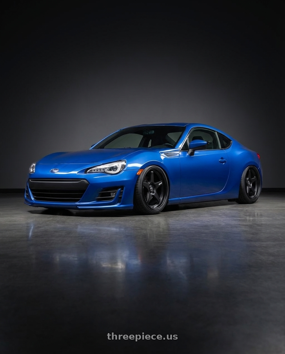 2017 Subaru BRZ with ESR Wheels APEX SERIES AP5 5x100 18x8.5 +30 Matte Black wheels