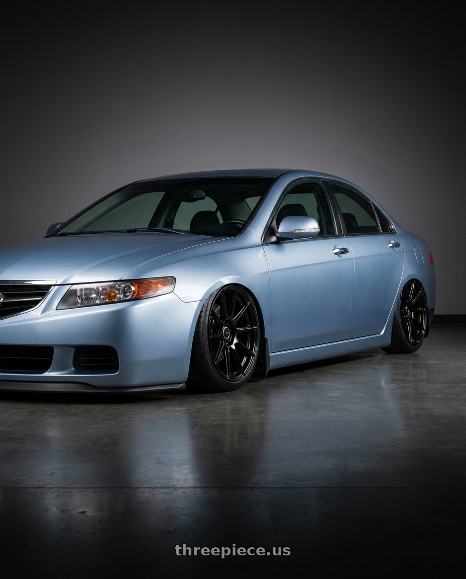2005 Acura Tsx with Enkei TS10 5x114.3 17x8+35 Black wheels
