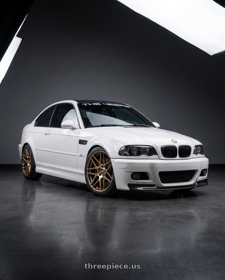 BMW 2014 e46 with ESR Wheels FORGETECH SERIES RF15 5x112 18x9.5 +35 Brushed Clear Bronze wheels