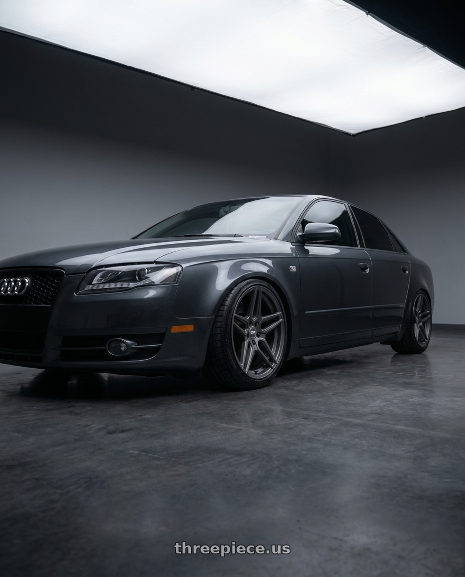 2005 Audi A4 B7 with ESR Wheels FORGETECH SERIES RF15 5x112 19x8.5 +30 Matte Graphite wheels