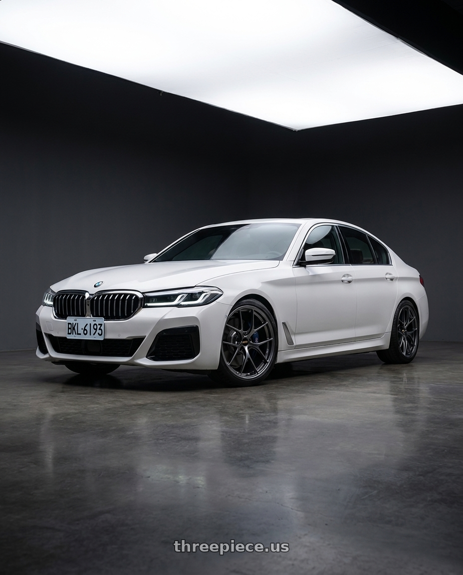 2022 BMW 520i with BBS RI-D 5x108 19x9 +28 Diamond Black wheels