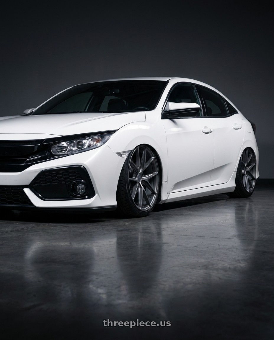 2019 Honda Civic with Niche 1PC M116 MISANO 5X114.3 19X9.5 +35 MATTE GUN METAL wheels