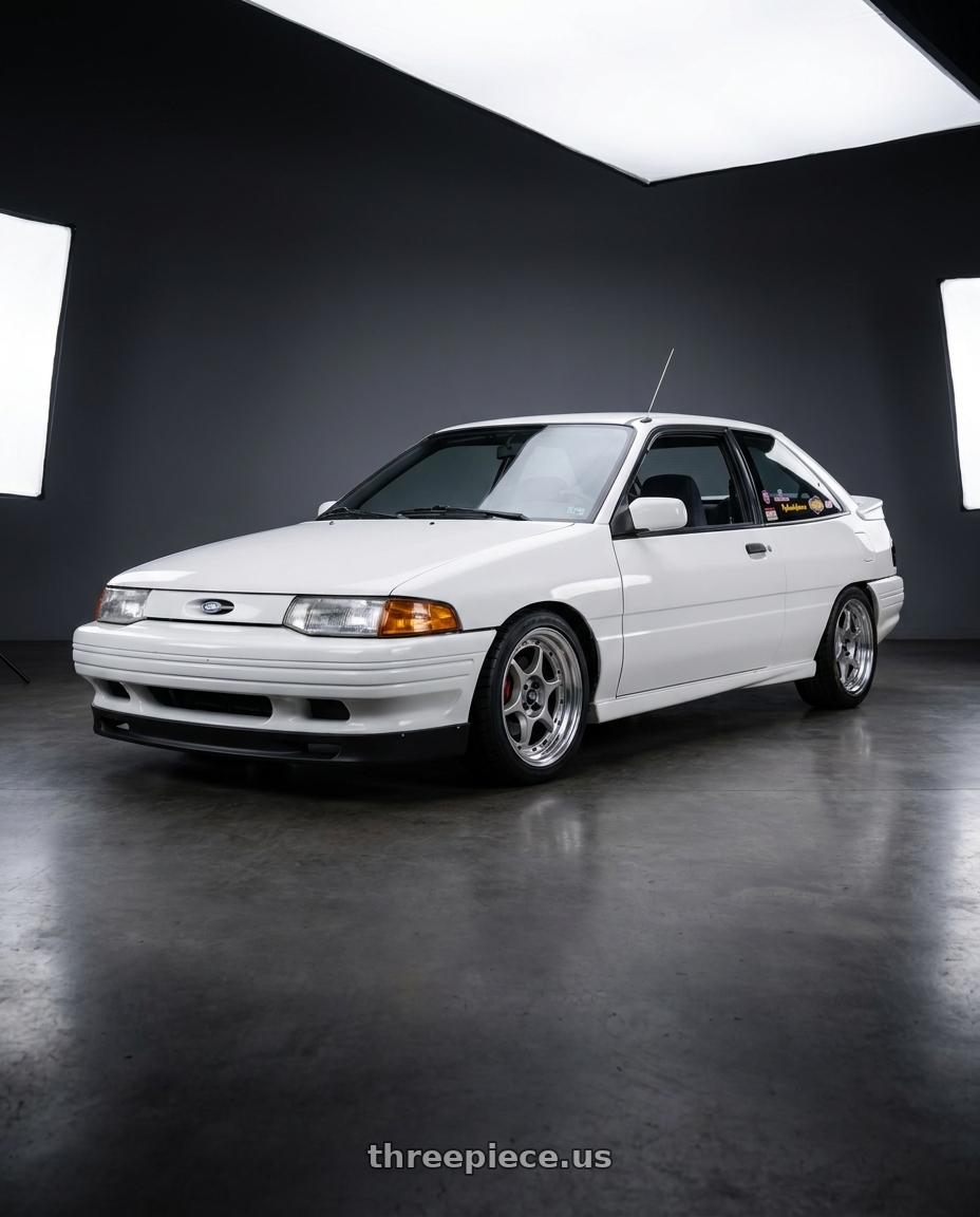 1993 Ford Escort GT with Work Equip 40 4x100 15x7 +22 a disk Brut Silver wheels