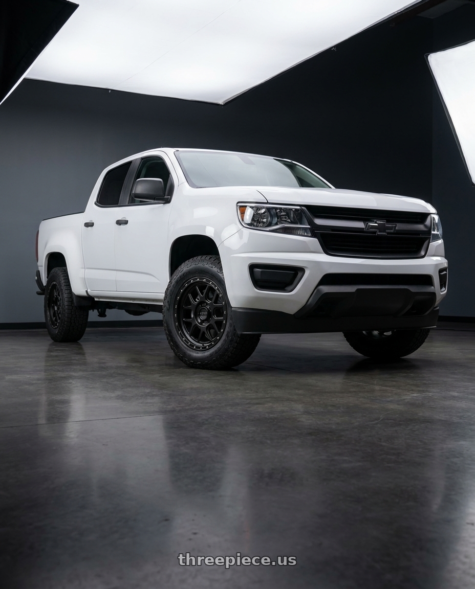 2021 Chevrolet Colorado WT with KMC KM549 GRS 6X120 17X8.5 +0 SATIN BLACK wheels