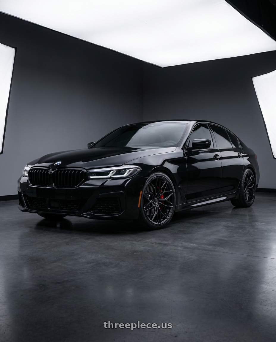 2020 bmw m550i with Brada FR80 5x112 20x10 +10 Satin Black wheels
