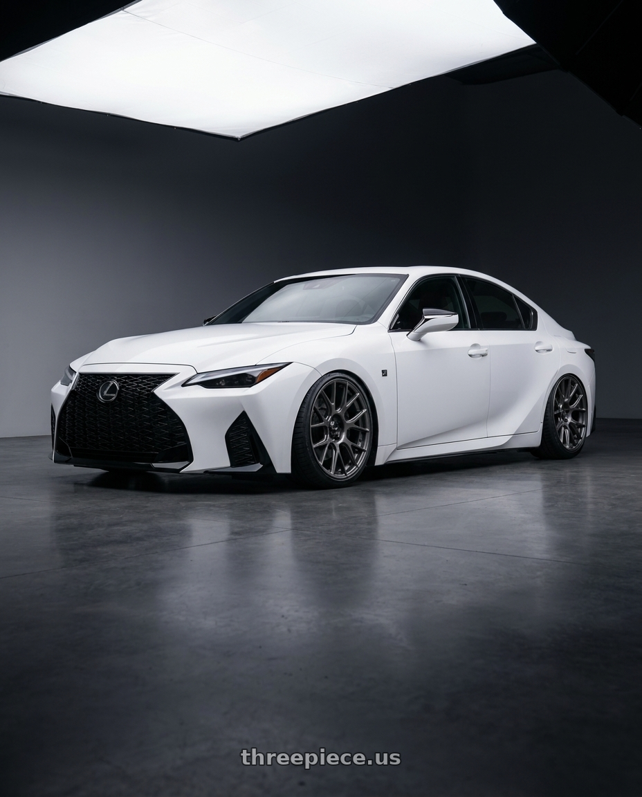 2024 Lexus IS 350 with Konig Ampliform 5x114.3 19x10.5+23 Dark Metallic Graphite wheels