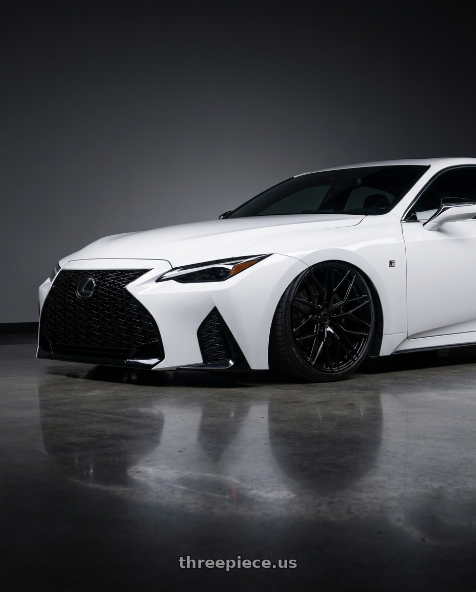 2024 Lexus IS 350 with Avant Garde Wheels M520R 5X114.3 19x9.5 +40 Gloss Black wheels