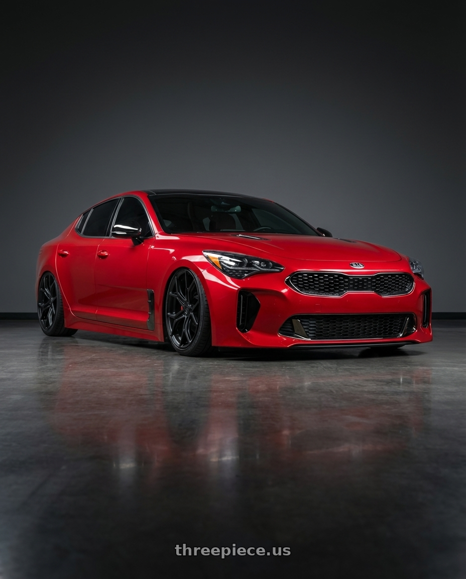2022 Kia Stinger GT with Aodhan AFF2 5x114.3 19x9.5+35 Matte Black wheels