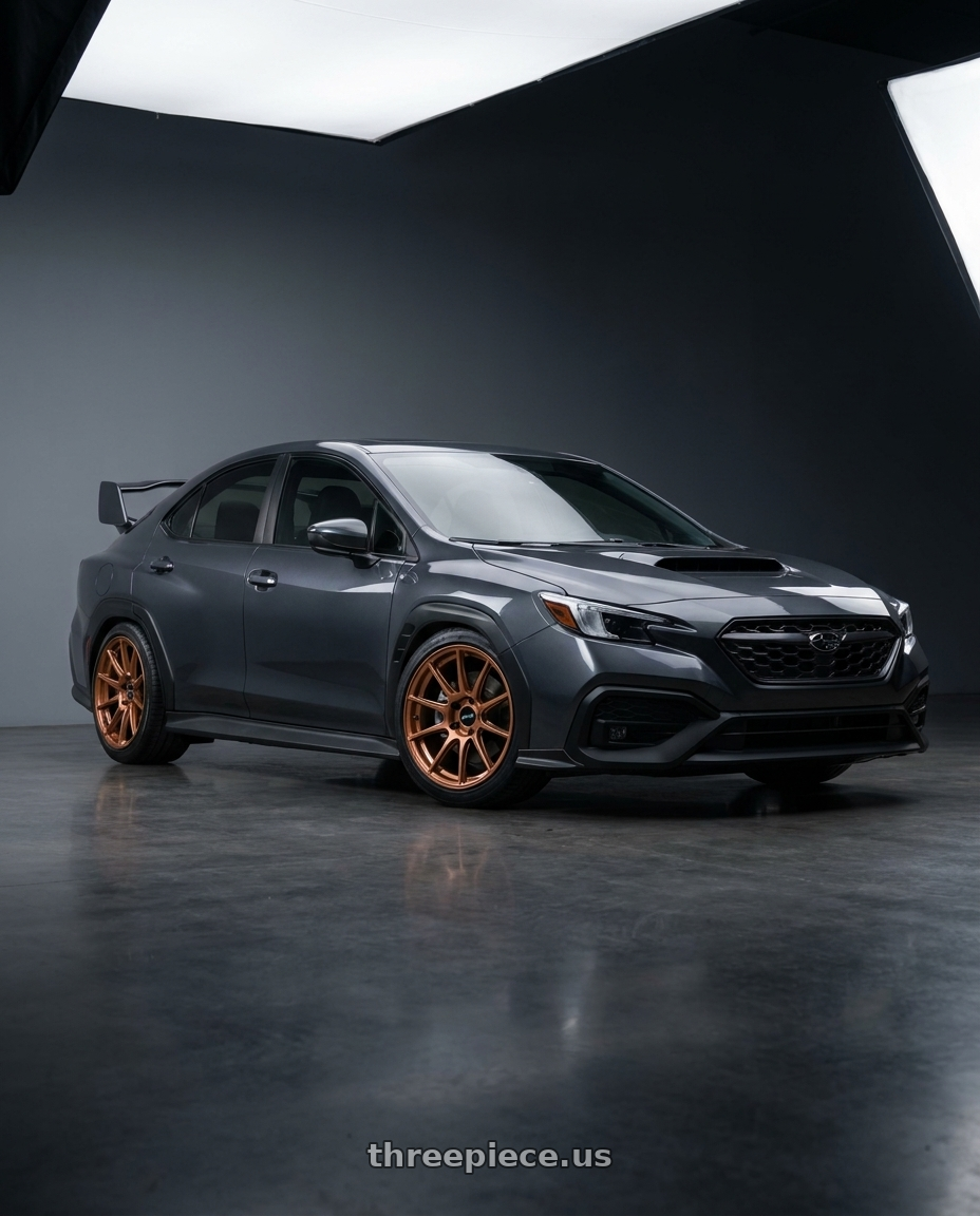 2021 Subaru WRX with Enkei TS10 5x114.3 18x9.5+35 Dia Copper wheels