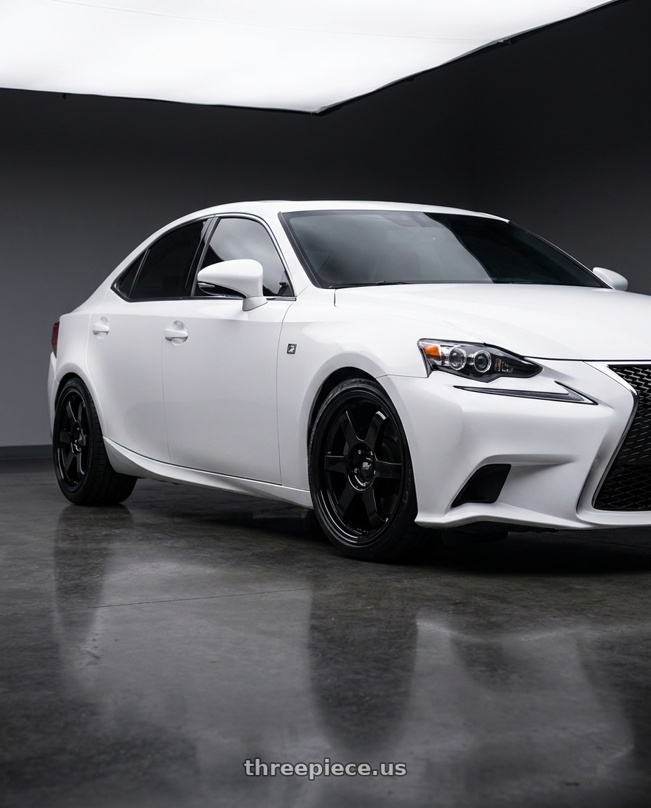 2016 Lexus is 350 f-sport with MST Wheels Time Attack 5X114.3 18X9.5 +40 Glossy Black wheels