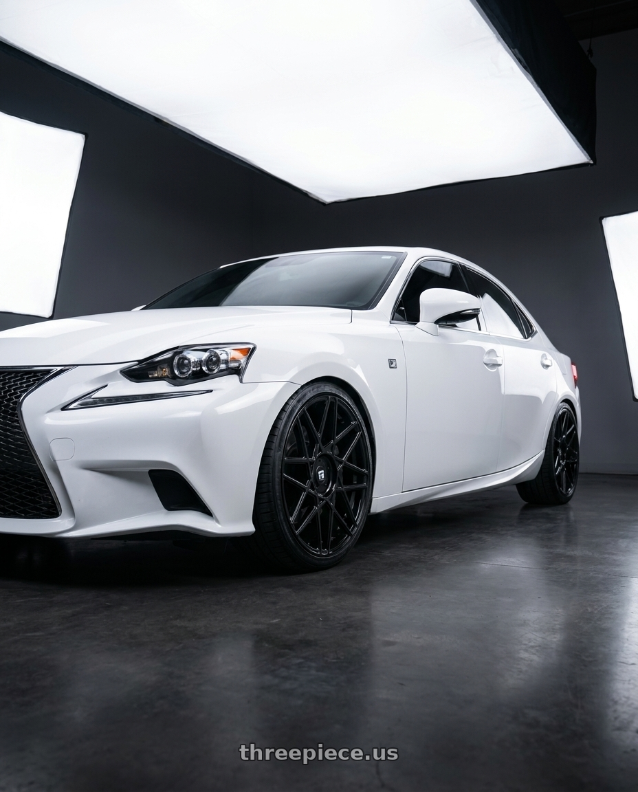 2016 Lexus is200T F-Sport with TOUREN TR66 3266 5x108/5x114.3 18x8 +35 GLOSS BLACK wheels