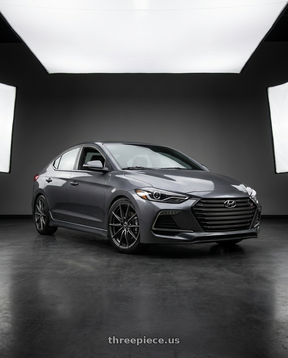 2017 Super Elantra with Enkei DRACO 5x120 18x8.0+35 Anthracite wheels