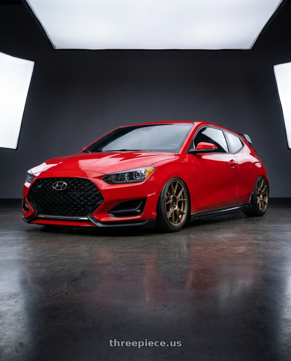 2022 Hyundai Veloster N with Konig Ampliform 5x114.3 19x9.5+35 Gloss Bronze wheels